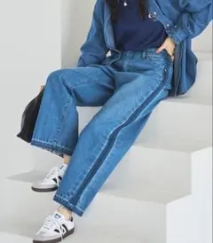 未使用☆Coenサイドライン カットオフ デニムパンツ