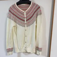 earth music&ecology フェアアイル柄 カーディガン Mサイズ