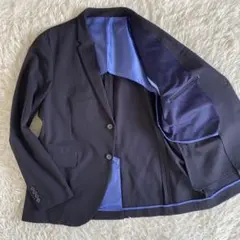 【未使用級/大きいサイズ】ザラ　裏地メッシュテーラードジャケット　4XL 紺色