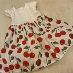 MONNALISA Bebe チェリー柄 ワンピース　90のサムネイル