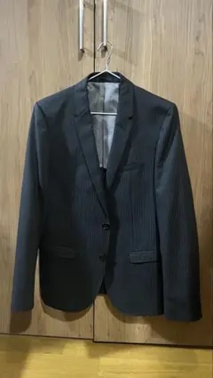 TAKAYQ テーラードジャケット　ストライプ　黒