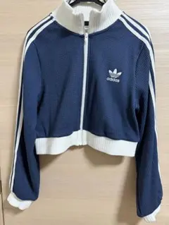 adidas クロップドジャケット 2XL ネイビー