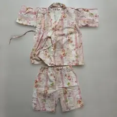 くろわっさんす べべ 甚平 110cm ピンク 桜柄
