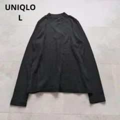 UNIQLO ユニクロ カットソー 黒 L ハイネック