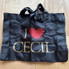 CECIL McBEE エコバッグ ブラック
