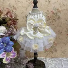 No.2155犬服　猫服　ハンドメイド　ワンピース　わんちゃん