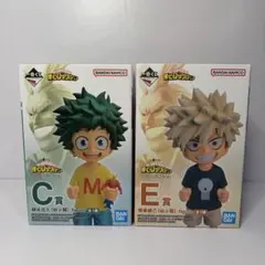 ヒロアカ　一番くじ　二人のあこがれ　C賞　緑谷出久　E賞　爆豪勝己　フィギュア