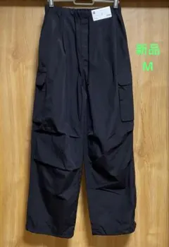 GU ジーユー パラシュートカーゴパンツ ブラック M