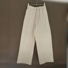 ウエストゴム ドローストリング ワイドパンツ アイボリーのサムネイル
