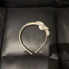 ホワイトリボンパールカチューシャ