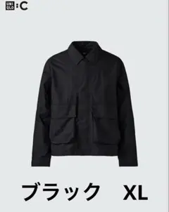 UNIQLO C コットンショートブルゾン ブラック XL