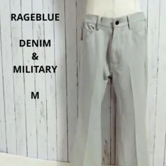 レイジブルー☆チノパン　ストレッチ　ロゴボタン　センタープレス　M　メンズ