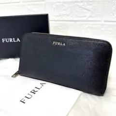 未使用級✨FURLA 長財布 ジッピーウォレット ラウンド レザー ブラック