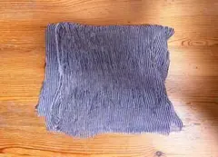 ストール制作用生地 楊柳　ストライプ柄 (パープル）