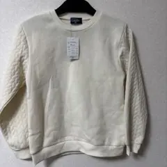 裏起毛トレーナー　白