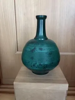 宮内庁御用達】安藤七宝店 七宝焼 花瓶 翡翠色 - メルカリ