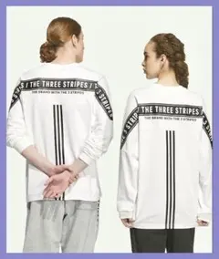 ☆アディダス☆美品♪完売バックラインロゴオーバーサイズロンTM☆