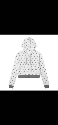 aeae クロップドパーカー M ホワイト ブルー zip up - メルカリ