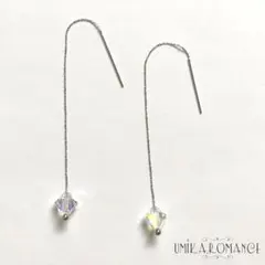 SALE！ オーロラ クリスタル の アメリカンピアス ★ ハンドメイド