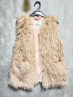 ZARA girls ベージュファーベスト 11/12