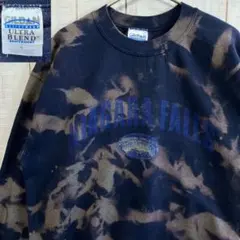 ギルダン　古着　長袖　スウェット タイダイ　ブリーチ　裏起毛　アメカジ