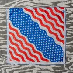90s ヴィンテージ バンダナ アメリカ国旗 コットンポリ50-50