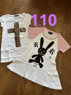 CHUBBYGANG 半袖Tシャツワンピース 2枚セット 110cmのサムネイル