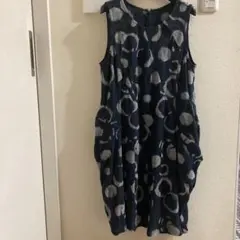 センソユニコt.bニットノースリーブドット模様ワンピース