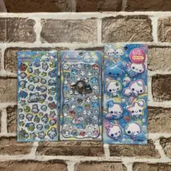 平成ファンシー　ぷくぷくあわわちゃん　シール　3点セット