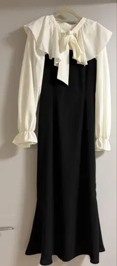 GRL フリルリボン付きワンピース