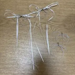 リボンヘアアクセサリー・ピアスセット