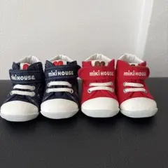 ミキハウス　ベビーシューズ ネイビー12cm＆ レッド12.5cm
