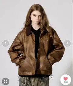 WETTEMPT ヴィンテージライクショート合皮ジャケット　M