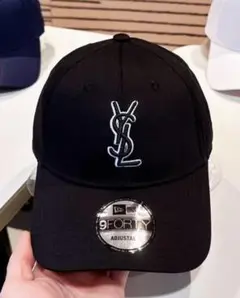 Yves Saint Laurent×ニューエラコラボキャップ 帽子 黒