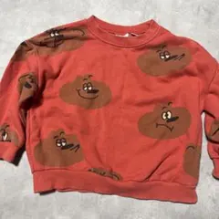 ZARA キッズ トレーナー クマ柄 レッド 3歳 98cmのサムネイル