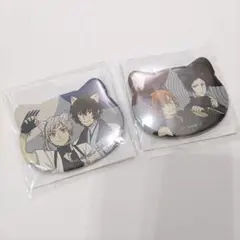 文豪ストレイドッグスナンジャタウン忍灯ノ町観光記　猫型缶バッジ　太宰治　中原中也