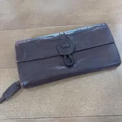 genten ダークブラウン レザー 長財布