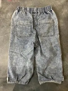 ケミカルウォッシュ デニム ハーフパンツ 120cm