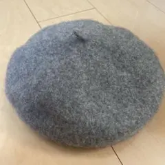 グレー ウール ベレー帽