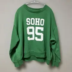 SOHO 95 グリーン オーバーサイズ トレーナー