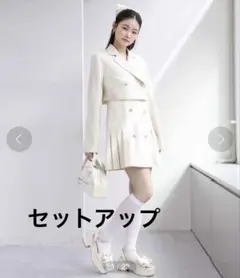 ナイスクラップ　ツイードプリーツミニジャンスカ