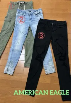 AMERICAN EAGLE レディースパンツ　３本セット