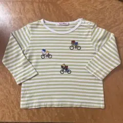 familiar ストライプ 長袖Tシャツ