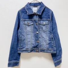 1989プレイス デニムジャケット 襟付長袖 無地 L10/12 青 キッズ