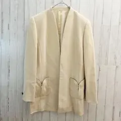 ジュン アシダ フロントオープン ノーカラージャケット ウール 日本製 上品