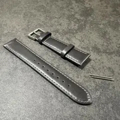 ダークブラウン レザー 腕時計ベルト 20mm
