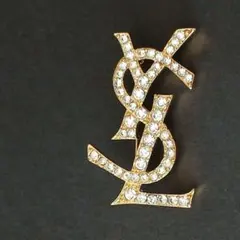 イヴ・サンローラン 　 YSL のブローチ 　ストーン ☓ ゴールドのサムネイル