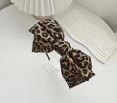 ヒョウ柄 レオパード リボン カチューシャ 3点セット