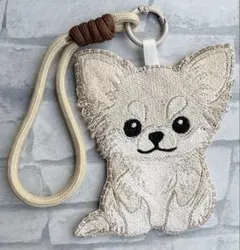 ハンドメイド 刺繍 ダックスフンド うちの子 犬 キーホルダー バッグ