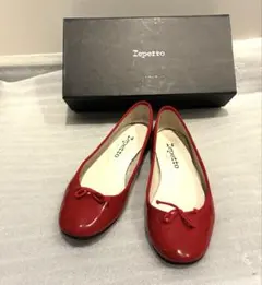 Repetto レペット バレエシューズ レッド エナメル 37.5 - メルカリ